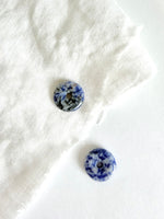 Lade das Bild in den Galerie-Viewer, Creolen Silber Naturstein Sodalith Blau
