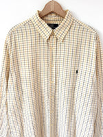 Lade das Bild in den Galerie-Viewer, *Ralph Lauren* Hemd Hellgelb Grün Karo (XL)
