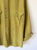 Lade das Bild in den Galerie-Viewer, *Seide* Hemd Premium Basic Khaki (XL)
