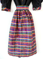 Lade das Bild in den Galerie-Viewer, *Wiesn Kollektion* RARE Dirndl Kleid Wildseide Blumen Stick (L)
