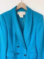 Lade das Bild in den Galerie-Viewer, *Escada* RARE Blazer Angora Blau Türkis (S-M)

