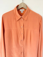 Lade das Bild in den Galerie-Viewer, *Seide* Bluse Premium Basic Peach Manschetten (L)
