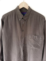 Lade das Bild in den Galerie-Viewer, *Seide* Bluse Premium Basic Dunkelbraun (M-L)
