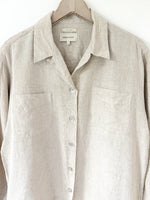 Lade das Bild in den Galerie-Viewer, *Leinen* Bluse Premium Basic Beige Perlmutt (L)
