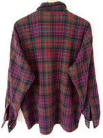 Lade das Bild in den Galerie-Viewer, *Wolle* Overshirt Hemd 80s Scottish Tartan (L)
