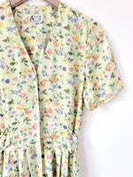 Lade das Bild in den Galerie-Viewer, Kleid 80s Pastell Blumen Mint (S-M)

