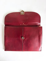 Lade das Bild in den Galerie-Viewer, *Aigner* RARE Tablet Aktentasche Leder Burgundy
