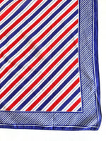 Lade das Bild in den Galerie-Viewer, Tuch 70s Bandana Blockstreifen Blau Rot
