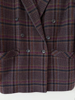 Lade das Bild in den Galerie-Viewer, *Wolle* Blazer Zweireiher 80s Lilac Pink (L)
