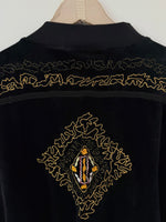 Lade das Bild in den Galerie-Viewer, Samt Blouson Bohemian Stick Gold (L-XL)
