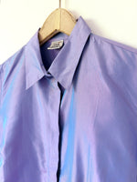 Lade das Bild in den Galerie-Viewer, *Seide* Bluse Premium Basic Flieder Shiny (M)
