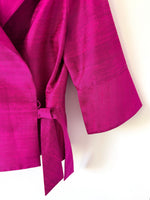 Lade das Bild in den Galerie-Viewer, *Wildseide* Wickelblazer Cropped Pink (L)
