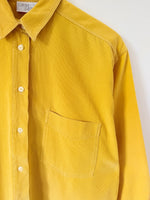 Lade das Bild in den Galerie-Viewer, Cord Bluse 90s Sonnenblumen Gelb (M)
