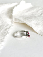 Lade das Bild in den Galerie-Viewer, *925 Sterling Silber* Vintage Ring Duo Berry (54/14)
