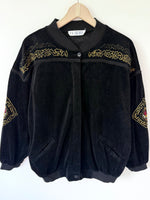 Lade das Bild in den Galerie-Viewer, Samt Blouson Bohemian Stick Gold (L-XL)
