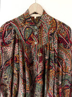 Lade das Bild in den Galerie-Viewer, *Seide* Vanessa Bruno Bluse Paisley Ballonärmel (M-L)
