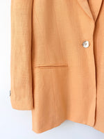 Lade das Bild in den Galerie-Viewer, *Leinen* Blazer 90s Premium Apricot Peach (M-L)
