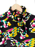 Lade das Bild in den Galerie-Viewer, *Seide* Bluse 80s Psychedelic Print (M-L)
