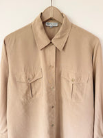 Lade das Bild in den Galerie-Viewer, *Seide* Bluse Premium Basic Sand (L)
