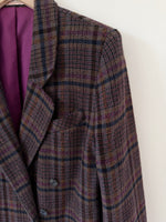 Lade das Bild in den Galerie-Viewer, *Wolle* Blazer Zweireiher 80s Lilac Pink (L)
