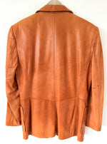 Lade das Bild in den Galerie-Viewer, Leder Blazer 80s Cognacbraun (M-L)

