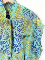 Lade das Bild in den Galerie-Viewer, Bluse Bali Batik Print 90s Mint (M-L)
