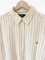 Lade das Bild in den Galerie-Viewer, *Ralph Lauren* Hemd Hellgelb Grün Karo (XL)
