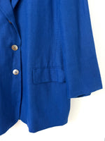 Lade das Bild in den Galerie-Viewer, *Leinen* Blazer 90s Premium Royalblau (M-L)
