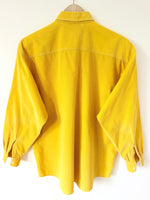 Lade das Bild in den Galerie-Viewer, Cord Bluse 90s Sonnenblumen Gelb (M)
