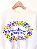 Lade das Bild in den Galerie-Viewer, *Benetton* Sweater 80s Floral Print (M-L)
