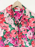 Lade das Bild in den Galerie-Viewer, *Seide* Bluse 80s Rosen Print Pink (XL)
