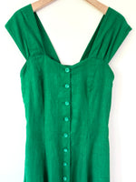 Lade das Bild in den Galerie-Viewer, *Leinen* Trägerkleid Handmade Premium Basic Grün (M-L)
