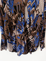 Lade das Bild in den Galerie-Viewer, Bluse 80s Betty Barclay Boho Royalblau (L)
