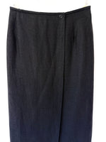 Lade das Bild in den Galerie-Viewer, *Leinen* Wickelrock Premium Basic Schwarz (L)
