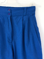 Lade das Bild in den Galerie-Viewer, *Leinen* Bermuda Shorts Basic Royalblau (S-M)

