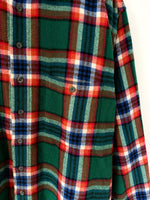 Lade das Bild in den Galerie-Viewer, Flanellhemd Overshirt 80s Tartan Wolle (L-XL)
