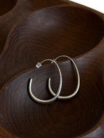 Lade das Bild in den Galerie-Viewer, Ohrringe Edelstahl 14k Silber Oval
