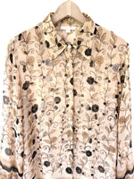 Lade das Bild in den Galerie-Viewer, *Seide* Set aus Bluse &amp; Top 90s Blumen (XL)
