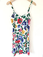 Lade das Bild in den Galerie-Viewer, Minikleid 80s Boho Rosen Print (L-XL)

