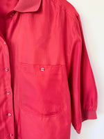 Lade das Bild in den Galerie-Viewer, *Aigner* Bluse Seide Rot Basic (XL)
