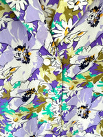 Lade das Bild in den Galerie-Viewer, *Seide* Handmade Bluse Blumen Flieder (XL-XXL)
