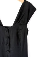 Lade das Bild in den Galerie-Viewer, *Leinen* Trägerkleid Handmade Premium Basic Schwarz (M-L)

