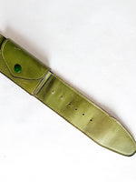 Lade das Bild in den Galerie-Viewer, Ledergürtel mit Taschen 70s Olivegrün (70-85)
