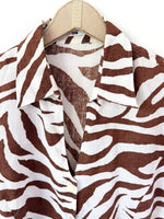 Lade das Bild in den Galerie-Viewer, *Leinen* Bluse Premium Basic Zebra (XL)
