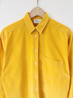 Lade das Bild in den Galerie-Viewer, Cord Bluse 90s Sonnenblumen Gelb (M)
