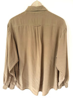 Lade das Bild in den Galerie-Viewer, *Joop* Bluse Seide Premium Basic Khaki (L)
