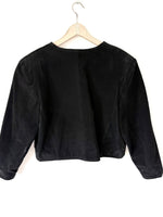 Lade das Bild in den Galerie-Viewer, Wildleder Jacke Cropped 90s Biker (L)
