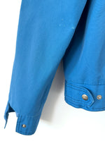 Lade das Bild in den Galerie-Viewer, Cropped Blouson 70s Blau Workwear (S-M)
