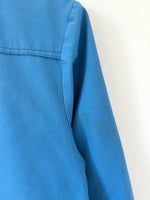 Lade das Bild in den Galerie-Viewer, Cropped Blouson 70s Blau Workwear (S-M)
