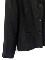 Lade das Bild in den Galerie-Viewer, *Leinen* Blazer 90s Premium Basic Schwarz (M-L)

